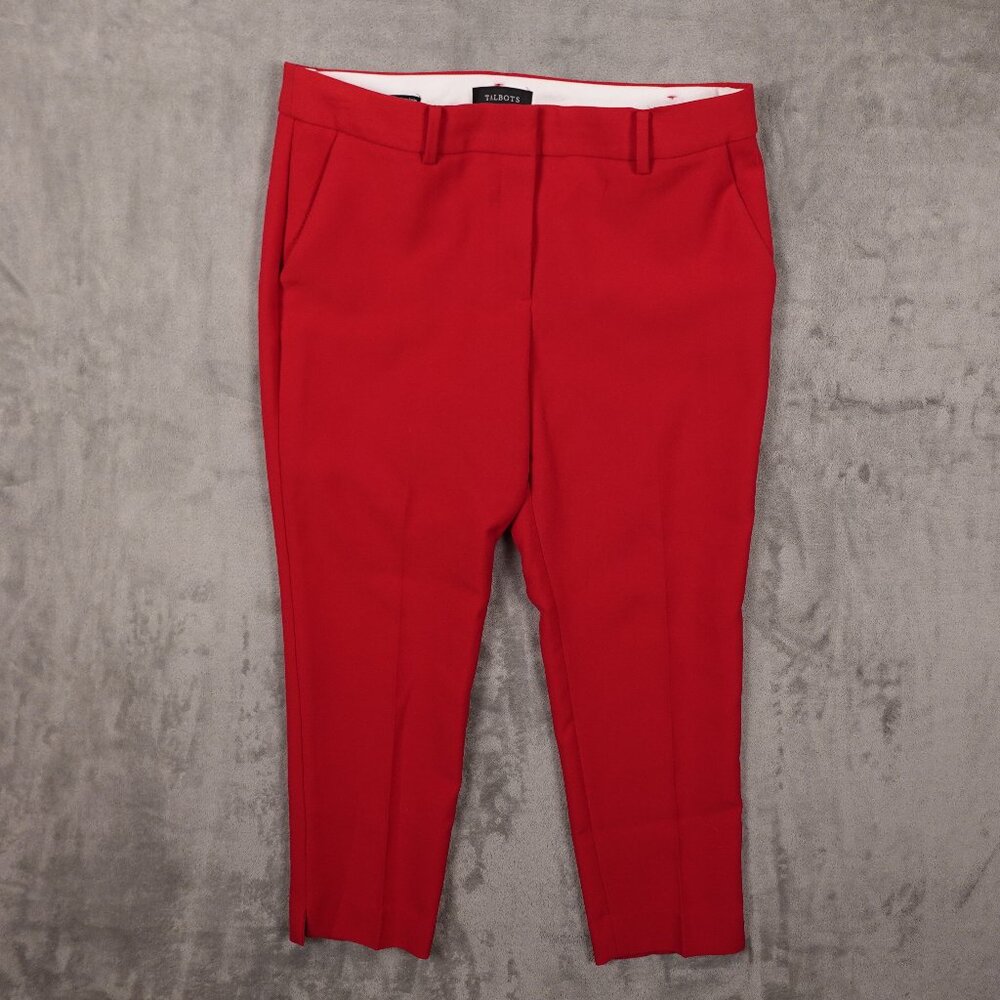 Talbots Hampshire ankle pants women's 12p petite red crop length